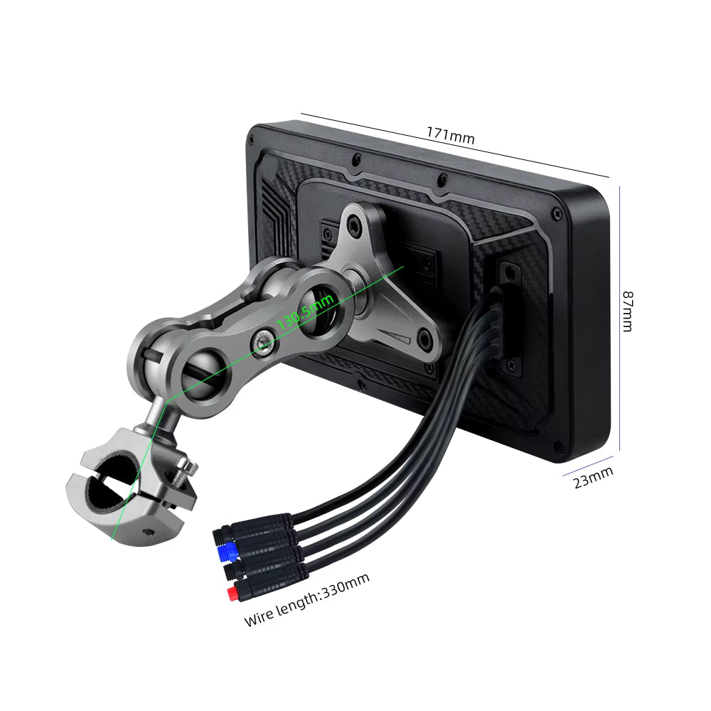 Pantalla de motocicleta - 6,25pulgadas - Sensores de punto ciego - Sensores de presion- camaras Full HD- Carplay Android Auto -