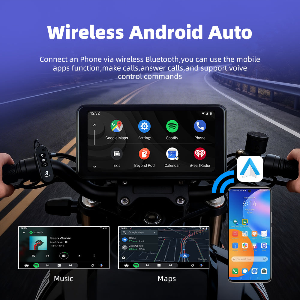 Pantalla de motocicleta - 6,25pulgadas - Sensores de punto ciego - Sensores de presion- camaras Full HD- Carplay Android Auto -