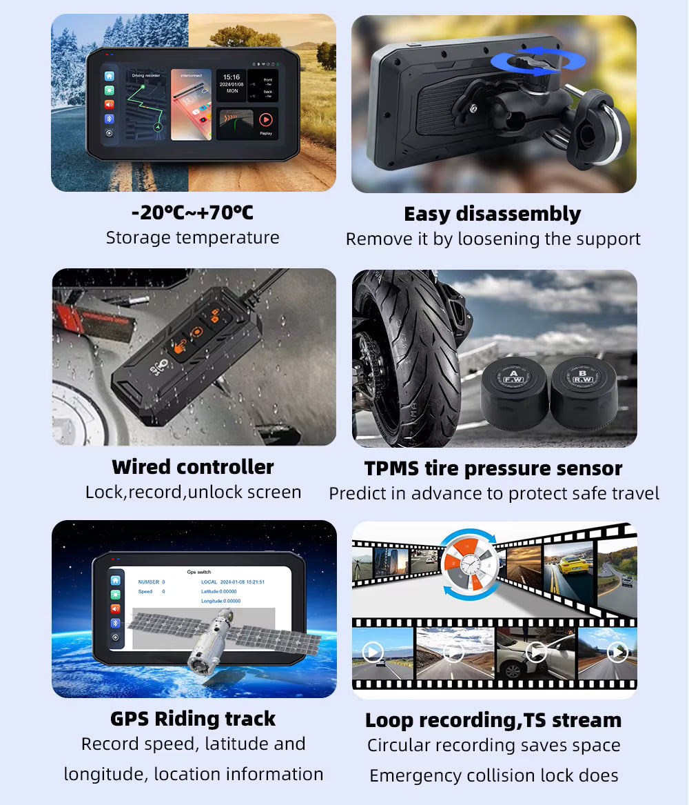 MotoDisplay - 6.25" - Camaras FULLHD - Sensores de presion