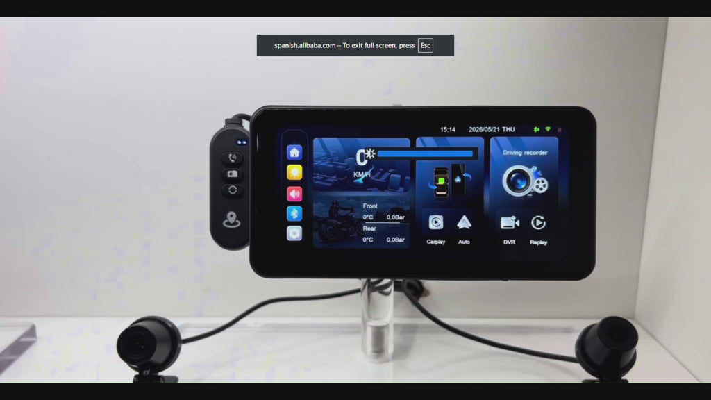 Pantalla de motocicleta - 6,25pulgadas - Sensores de punto ciego - Sensores de presion- camaras Full HD- Carplay Android Auto -